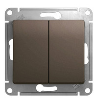 Выключатель Schneider Electric Glossa GSL000851 (2-клавишный, шоколад)
