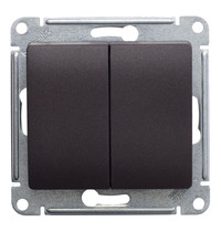 Переключатель Schneider Electric Glossa GSL000865 (2-клавишный, шоколад)