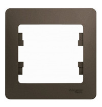 Рамка для розетки Schneider Electric Glossa GSL000801 (1-местная, шоколад)