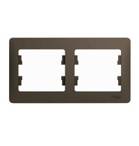 Рамка для розетки Schneider Electric Glossa GSL000802 (2-местная, горизонтальная, шоколад)