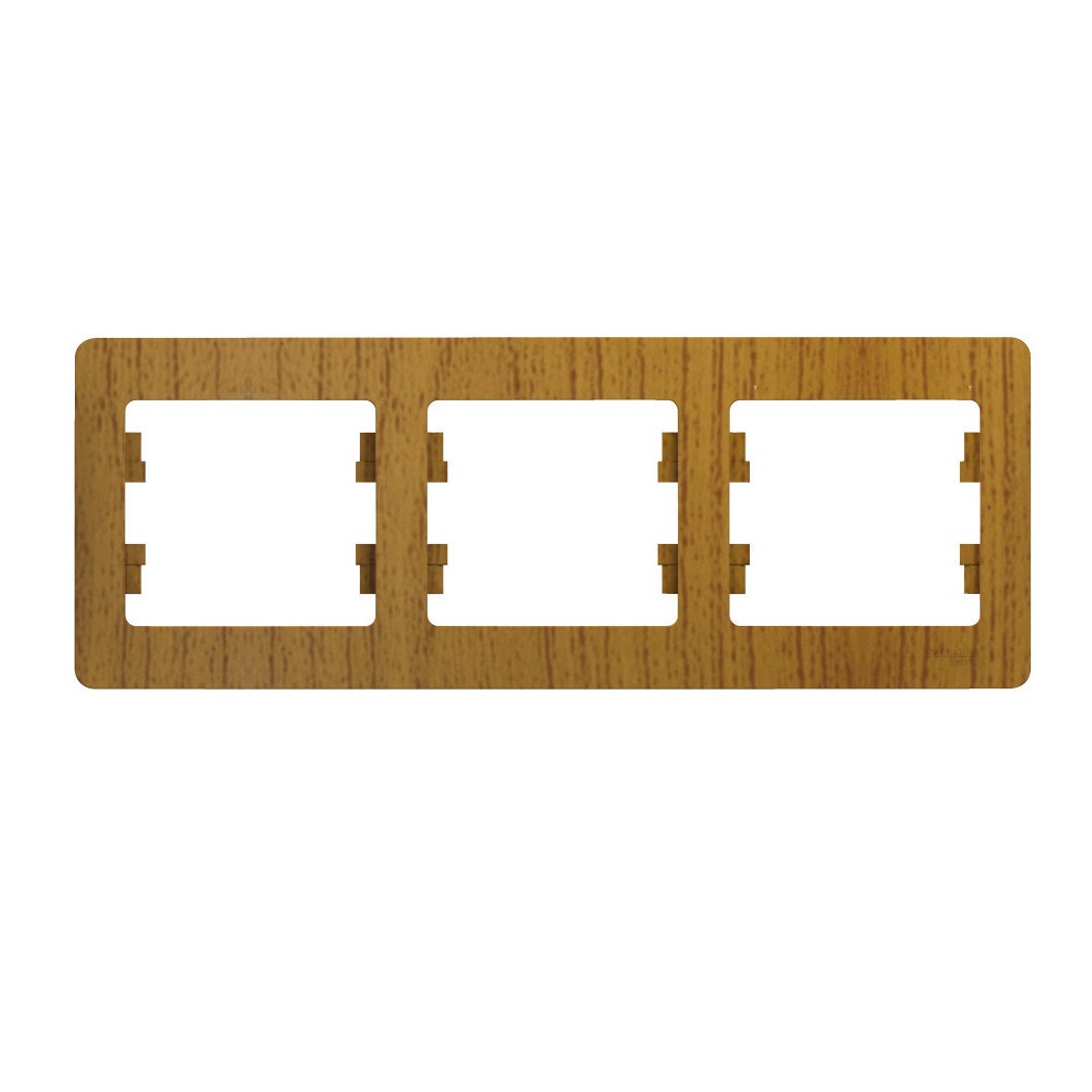 Рамка для розетки Schneider Electric Glossa GSL000503 (3-местная, горизонтальная, дуб)