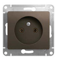 Розетка штепсельная Schneider Electric Glossa GSL000841 16А (1-местная, без заземления, шоколад)