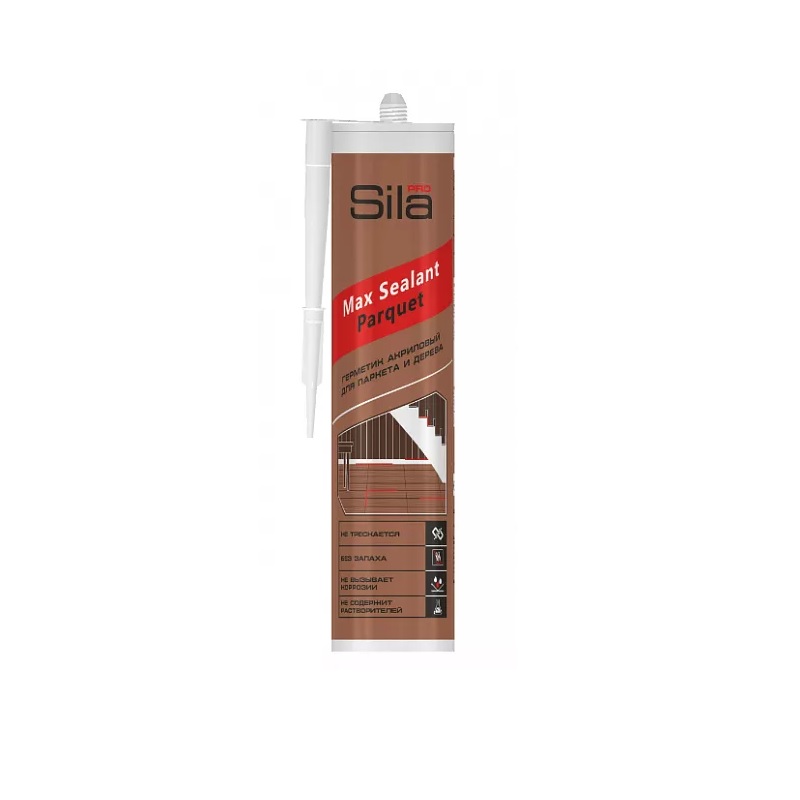 Герметик акриловый для паркета Sila Pro Max Sealant Parquet SPQM290 290мл (махагон)