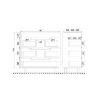 Тумба напольная Mirsant Quadro Soho 80 ут000043908 (со столешницей Callacatta 80, белый мрамор)