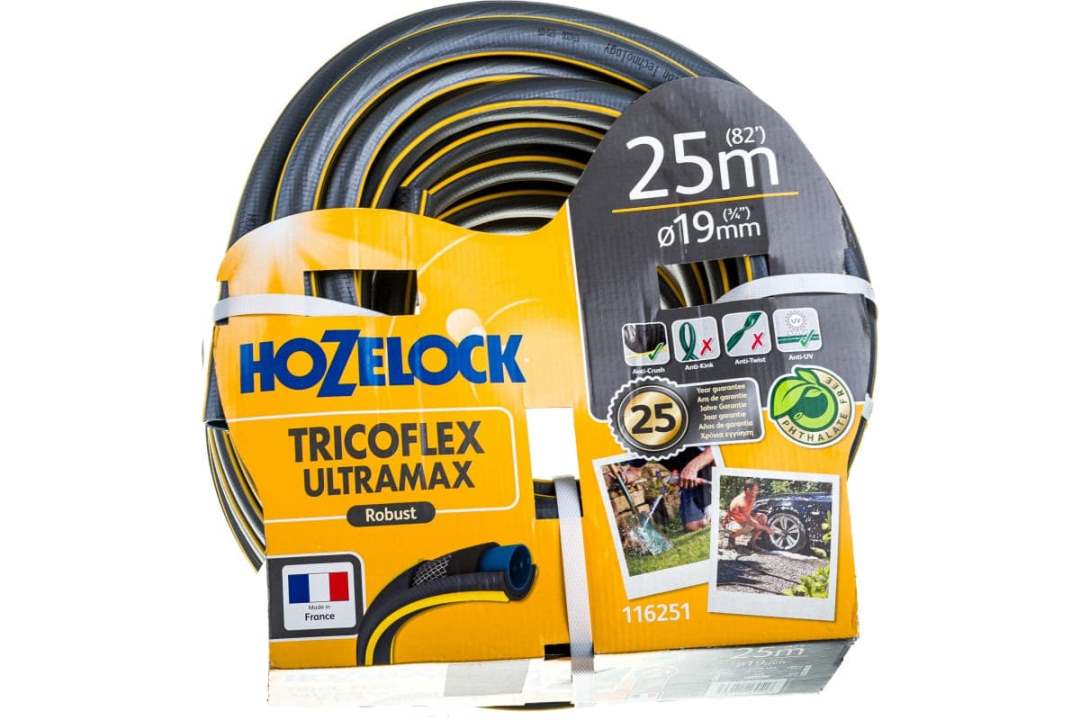 Шланг для полива HoZelock Tricoflex Ultramax 116251 19мм 25м
