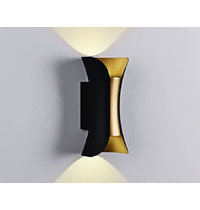 Светильник настенный Ambrella light FW193 BK/GD/S LED 4200K 10Вт 100х200х85 мм (черный песок, золото)