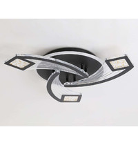 Светильник потолочный Ambrella light FA4477/3 BK 62Вт 3000K+6400K/4200K/6400K+3000K 560х560х75 мм (пульт, черный)
