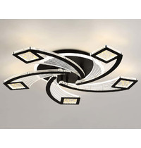 Светильник потолочный Ambrella light FA4478/5 BK 90Вт 3000K+6400K/4200K/6400K+3000K 620х620х75 мм (пульт, черный)