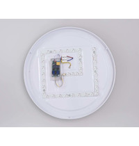 Светильник потолочный Ambrella light FZ1324 BK/LWD IP20 41Вт 390х390х70 мм (пульт, черный, светлое дерево)