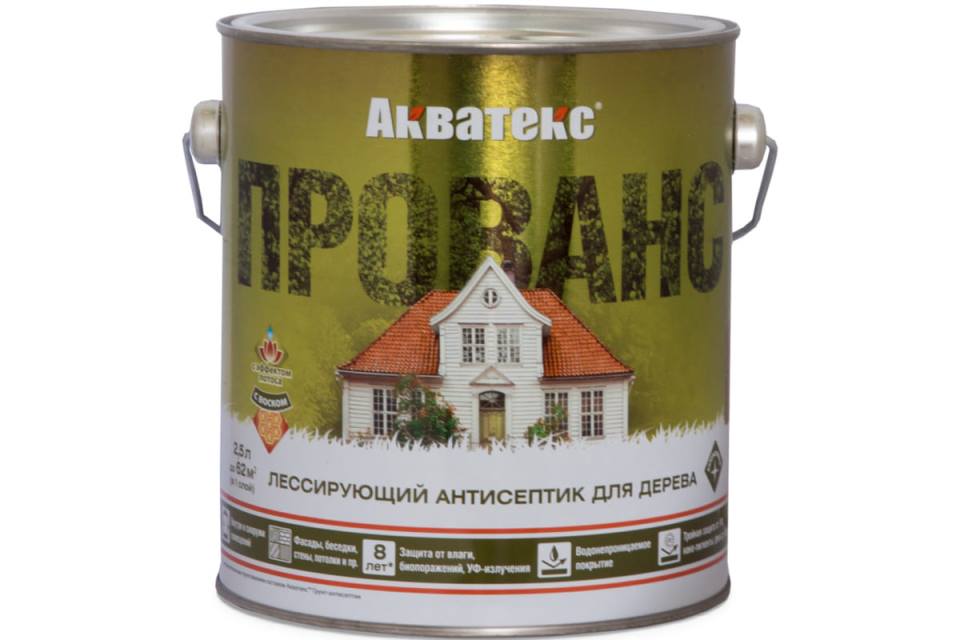 Антисептик для дерева лессирующий Акватекс Прованс 2,5л (сосна)