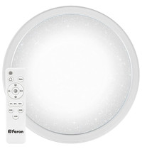 Светильник светодиодный Feron Starlight AL5000 41584 70Вт 3000К-6500K (белый, матовый, звездное небо, пульт)