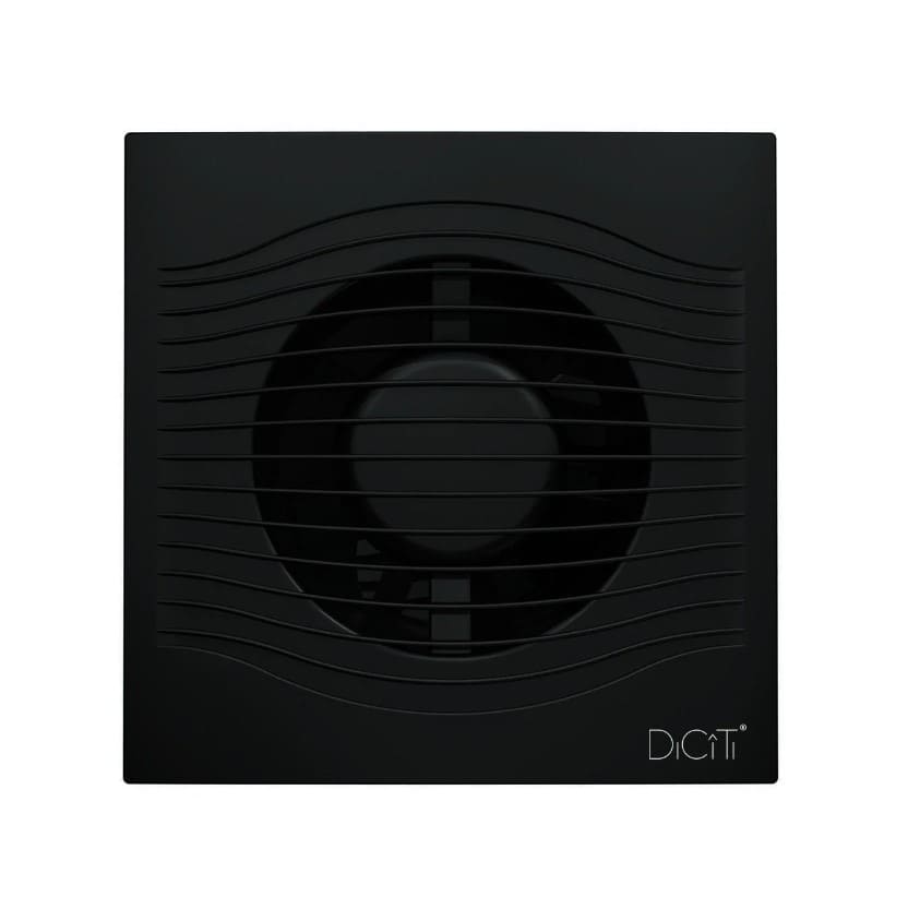 Вентилятор накладной DiCiTi Slim 4C Matt black D100 мм (обратный клапан)
