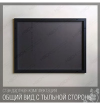 Зеркало КЗСК 855 120х50 см (с фацетом, на черном алюминиевом профиле)