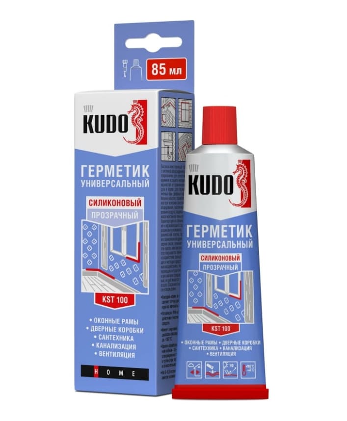 Герметик силиконовый Kudo KST-100 85 мл (универсальный, прозрачный)