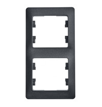 Рамка для розетки Schneider Electric Glossa SE GSL000706 400482 (2-местная, вертикальная, антрацит)
