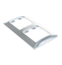 Рамка для розетки Schneider Electric Glossa SEGSL000302 1063724 (2-местная, горизонтальная, алюминий)