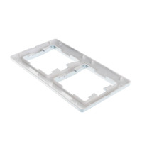 Рамка для розетки Schneider Electric Glossa SEGSL000302 1063724 (2-местная, горизонтальная, алюминий)