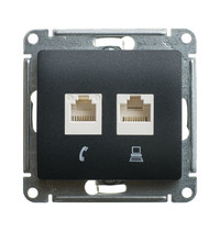 Розетка компьютерная Schneider Electric Glossa SE GSL000785KK 463572 RJ45 5E