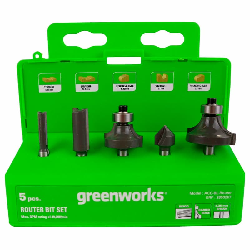 Набор фрез (5 шт.) для фрезера Greenworks 2953207