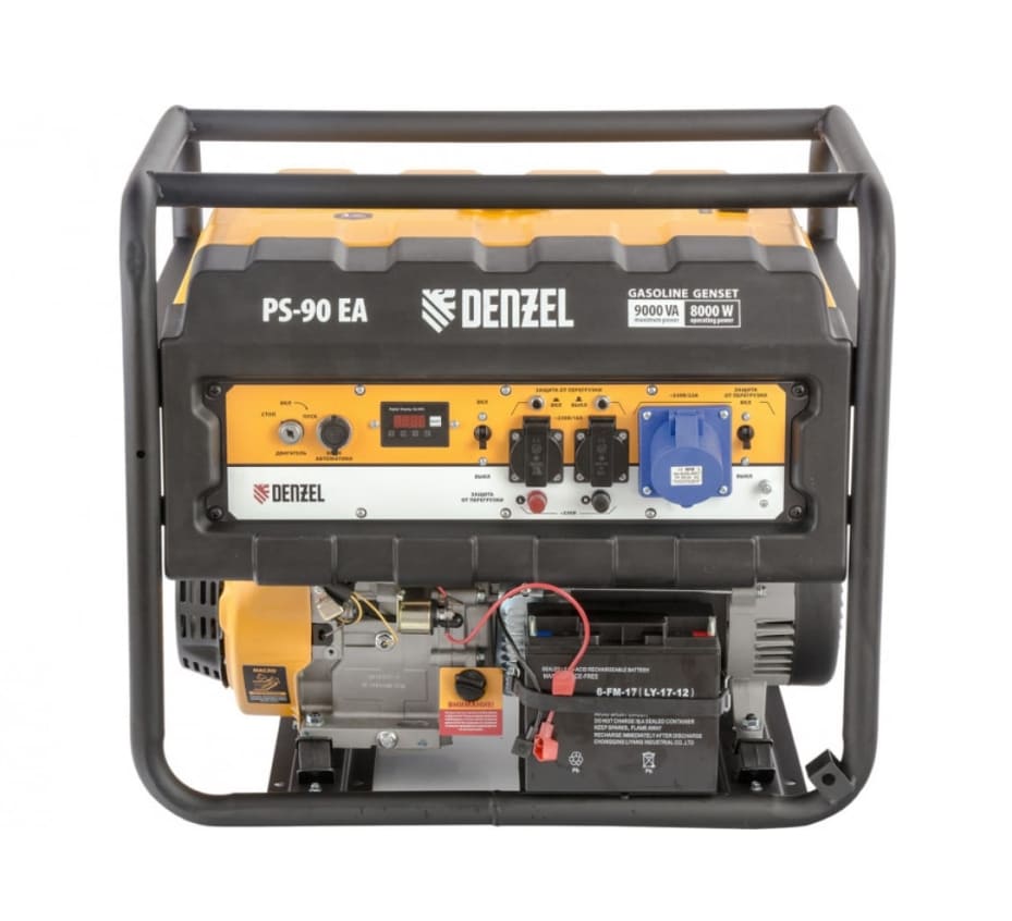 Генератор бензиновый Denzel PS-90EA 946934 9,0 кВт 230В 25л (коннектор автоматики, электростартер)