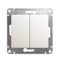 Переключатель проходной Schneider Electric Glossa GSL000665 10A IP20 10АХ (2-клавишный, cхема 6/2, перламутр)