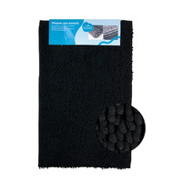 Коврик в ванную Санакс Moss 00414 50х80 см (одинарный, черный, 100% хлопок, ворс 20мм)