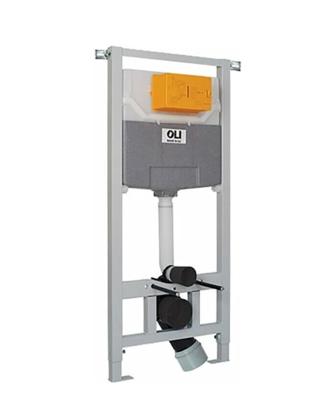 Система инсталляции для унитаза OLI 120 ECO Sanitarblok pneumatic 879236рКА00 (панель слива Karisma, хром глянец)