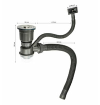 Кухонная мойка врезная Fabia Profi 496423 49,6х42 см (круглая, толщина 3х0,8 мм, глубина 200мм, большой сифон с переливом)